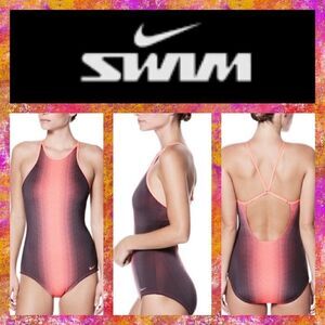 NWT MSRP $94 Nike Fade Sting Adjustable Highneck One Piece Women's Size Medium